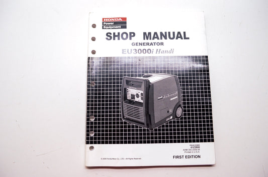Honda Power Equipment Service Shop Manual Generator EU3000i Handi