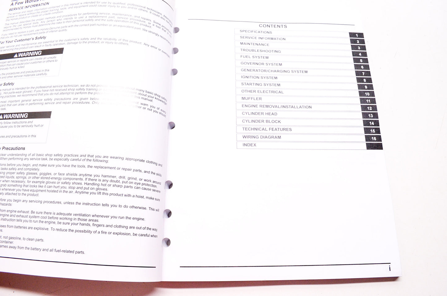 Honda Power Equipment Service Shop Manual Generator EG4000CL EG5000CL EG6500CL