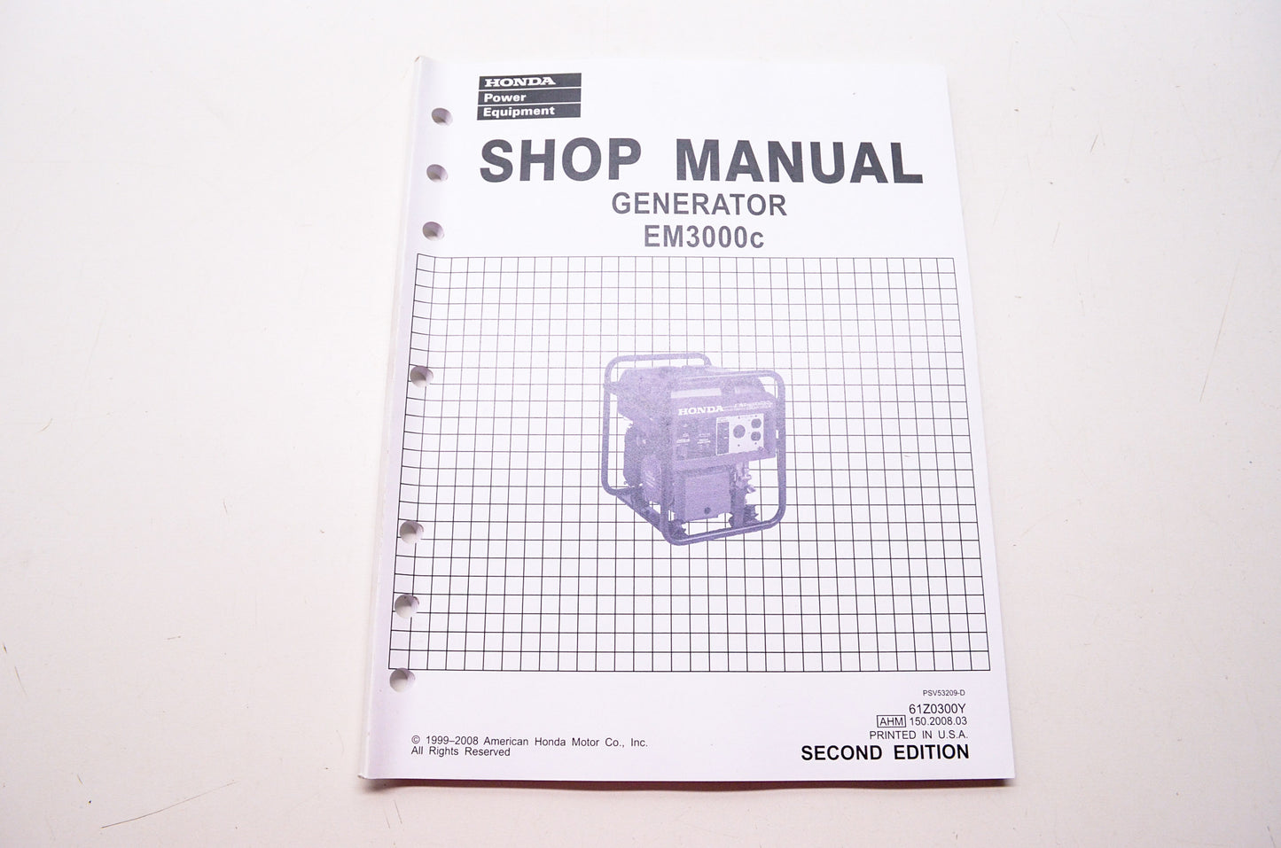 Honda Power Equipment Service Shop Manual Generator EM3000C
