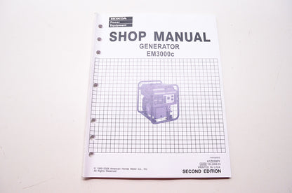 Honda Power Equipment Service Shop Manual Generator EM3000C