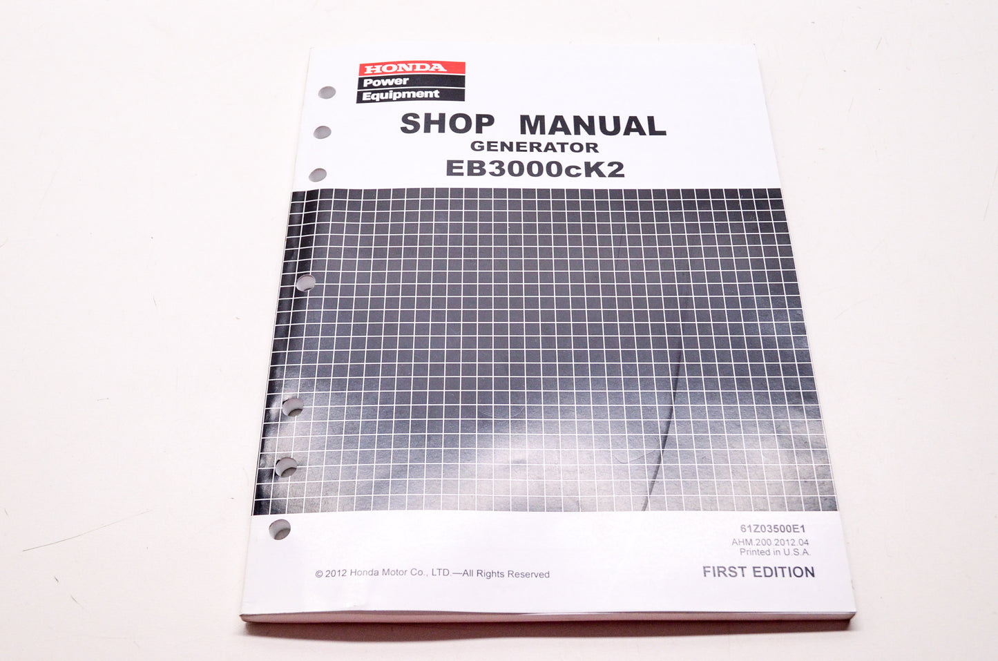 Honda Power Equipment Service Shop Manual Generator EB3000c K2