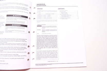 OEM Honda 61ZB701Z Service Shop Manual Supplement Generator EX3300SK1 EX4500SK1