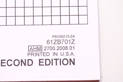 OEM Honda 61ZB701Z Service Shop Manual Supplement Generator EX3300SK1 EX4500SK1