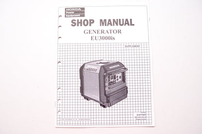 New OEM Honda Shop Manual Supplement Generator EU3000is NOS
