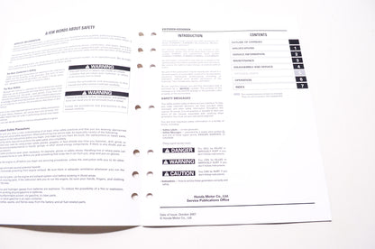 OEM Honda 61ZB400S Power Equipment Service Shop Manual EG3500XK1 EG5000XK1 Suppl