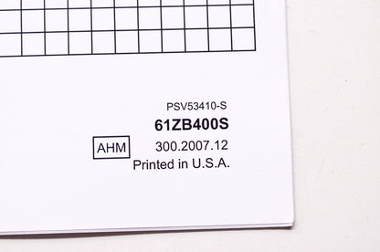 OEM Honda 61ZB400S Power Equipment Service Shop Manual EG3500XK1 EG5000XK1 Suppl