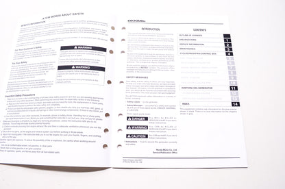 OEM Honda 61Z0300X EB3000C (K1) Service Manual