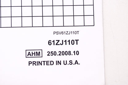 OEM Honda 61ZJ110T Engines Service Shop Manual GX610U1 GX620U1 GX670U Supplement