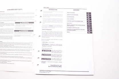 Honda Engines Service Shop Manual GX100