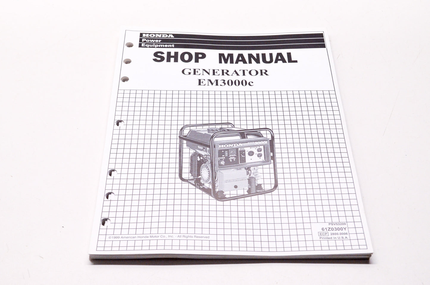 OEM Honda 61Z0300Y Power Equipment Service Shop Manual Generator EM3000C