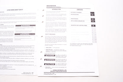 Honda Power Equipment Service Shop Manual Generator Supplement EU2600i EU3000is