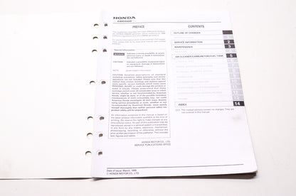 OEM Honda 61ZD100Z Power Equipment Service Shop Manual Generator EB6500 Suppleme