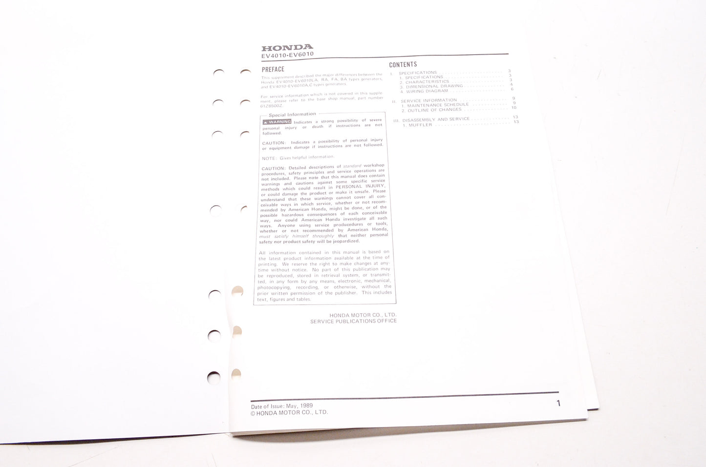 OEM Honda 61ZB500Z Service Manual
