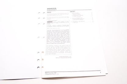 OEM Honda 61ZB500Z Service Manual