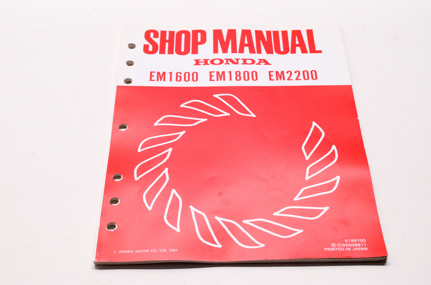 Honda Service Shop Manual EM1600 EM1800 EM2200
