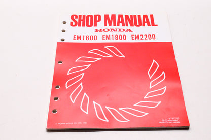 Honda Service Shop Manual EM1600 EM1800 EM2200