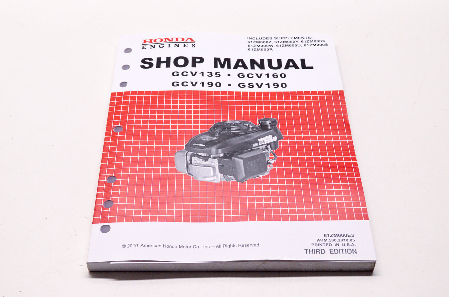 Honda Engines Service Shop Manual GCV135 GCV160 GCV190 GSV190 3rd Edition