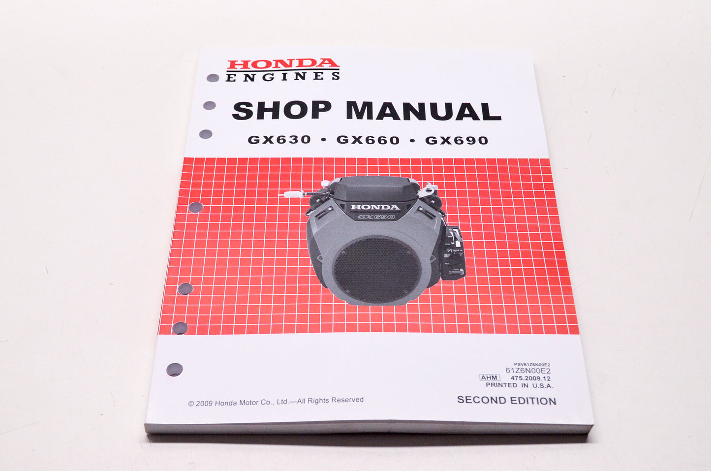 Honda Engines Service Shop Manual GX630 GX660 GX690 2nd Edition