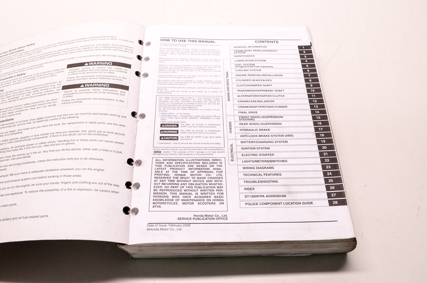 Honda Service Shop Manual 2003-2015 ST1300/A ST1300P/PA