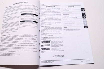 OEM Honda 61Z0D00Y Power Equipment Shop Service Repair Manual Engine Rammer GX10