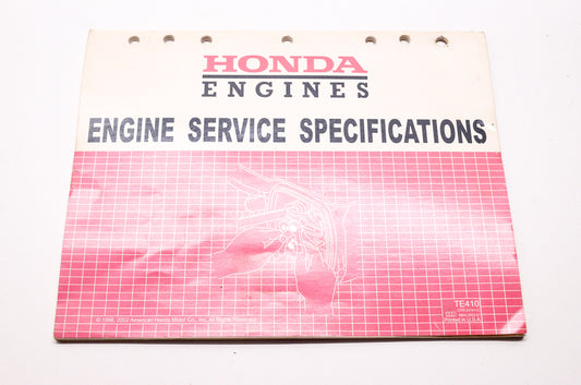 OEM Honda TE410 Engines Service Specifications Manual