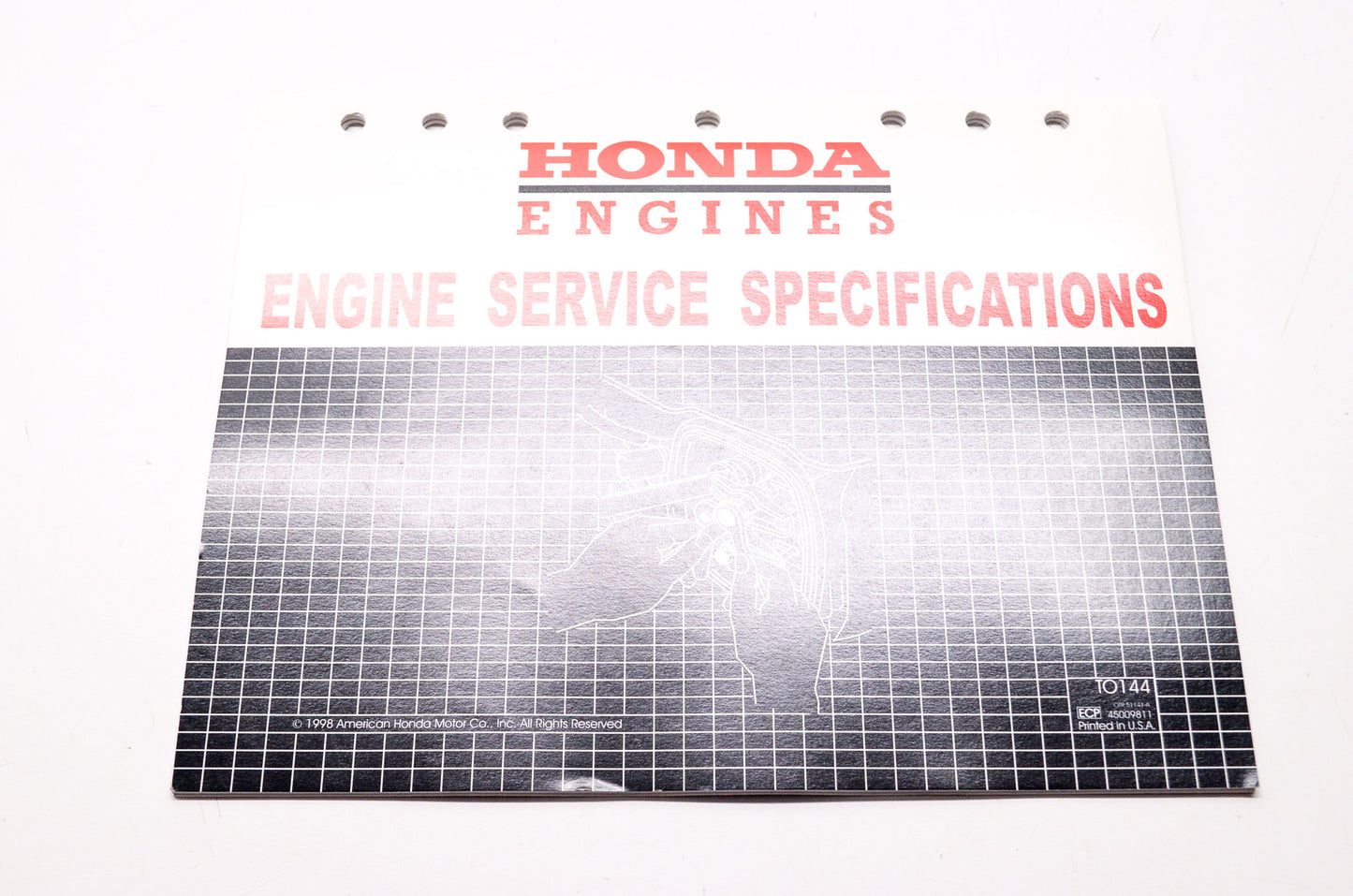 OEM Honda TO144 Engines Service Specifications Manual
