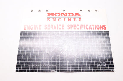 OEM Honda TO144 Engines Service Specifications Manual
