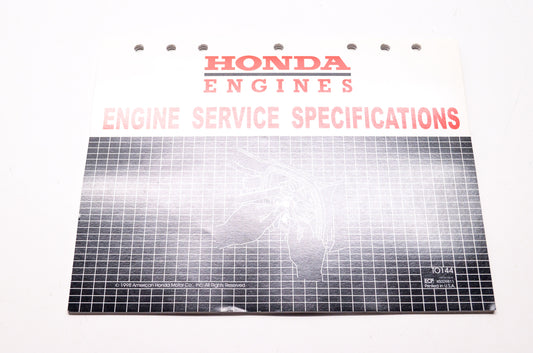 OEM Honda TO144 Engines Service Specifications Manual