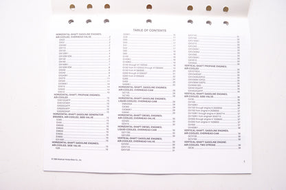 OEM Honda TO144 Engines Service Specifications Manual