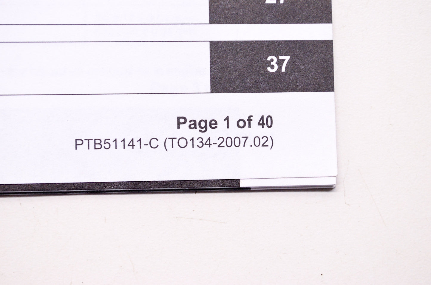 OEM Honda TO134-2007.02, PTB51141-C Service Bulletin General Information Engine Service Spec