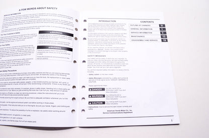 Honda Shop Service Repair Manual HRR216VKA Supplement 2nd Edition