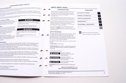 OEM Honda 61VG3600V, PSV52818V Shop Service Repair Manual HRS216K3 HRR216K4 Supplement