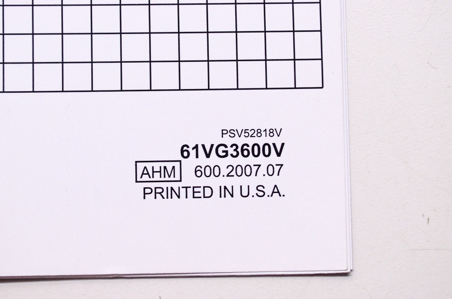 OEM Honda 61VG3600V, PSV52818V Shop Service Repair Manual HRS216K3 HRR216K4 Supplement