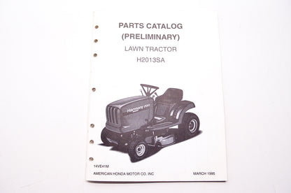 Honda Preliminary Parts Catalog Lawn Tractor H2013SA