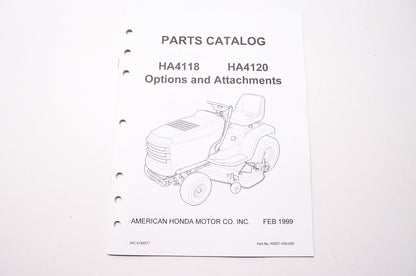 Honda Parts Catalog HA4118 HA4120 Options & Attachments