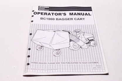 OEM Honda 31BC1600 Operator's Manual BC1000 Bagger Cart NOS