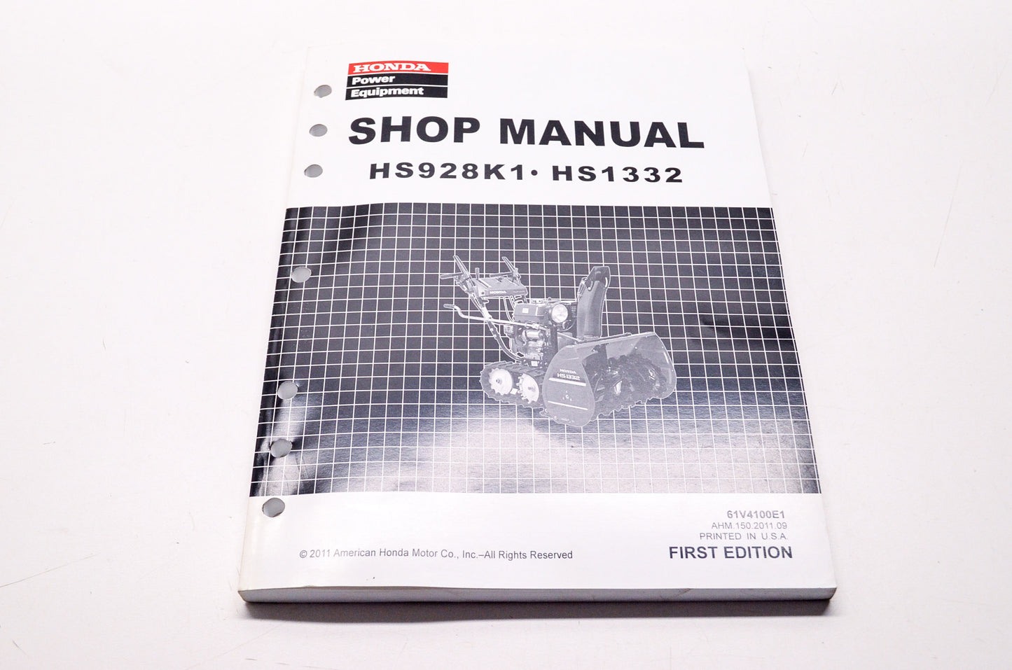 Honda Shop Service Repair Manual HS928K1 HS1332 First Edition