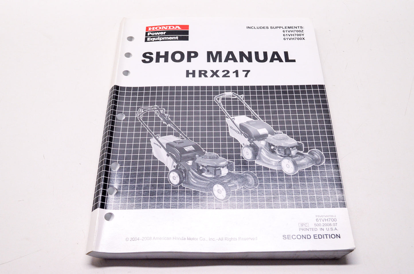 Honda Shop Service Repair Manual HRX217 2nd Edition