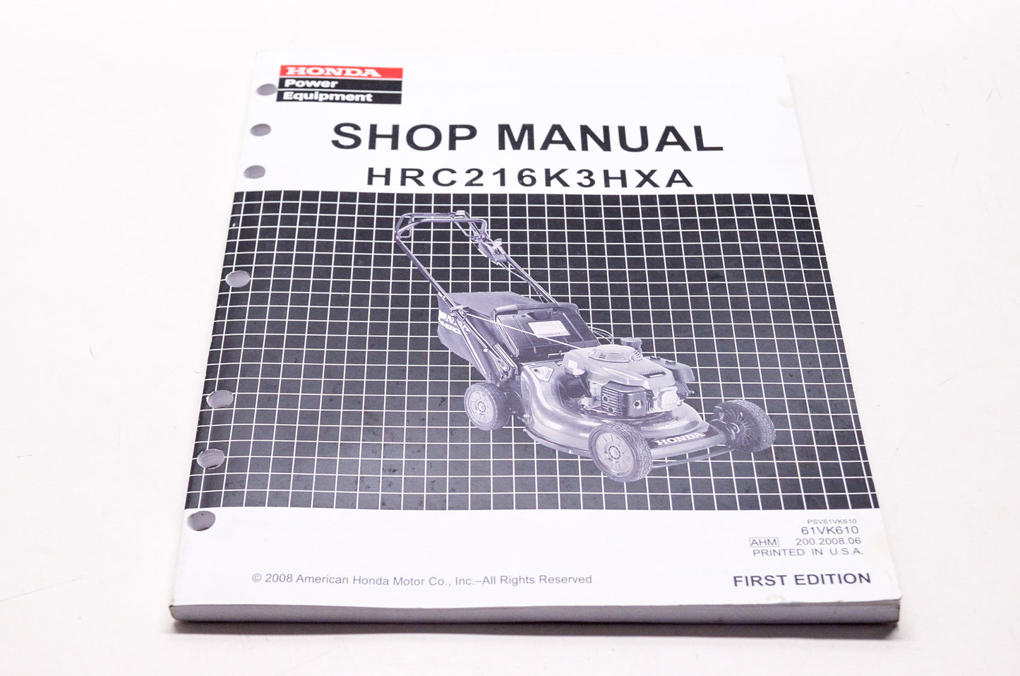 Honda Shop Service Repair Manual HRC216K3HXA 1st Edition
