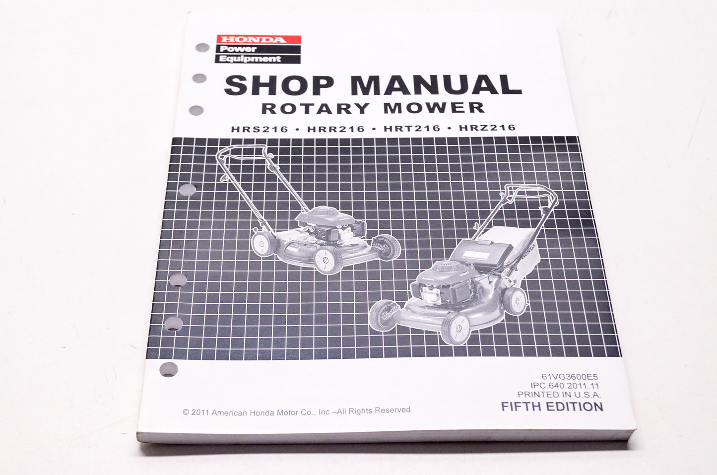 Honda Shop Service Repair Manual Rotary Mower HRS HRR HRT HRZ 216 5th Edition