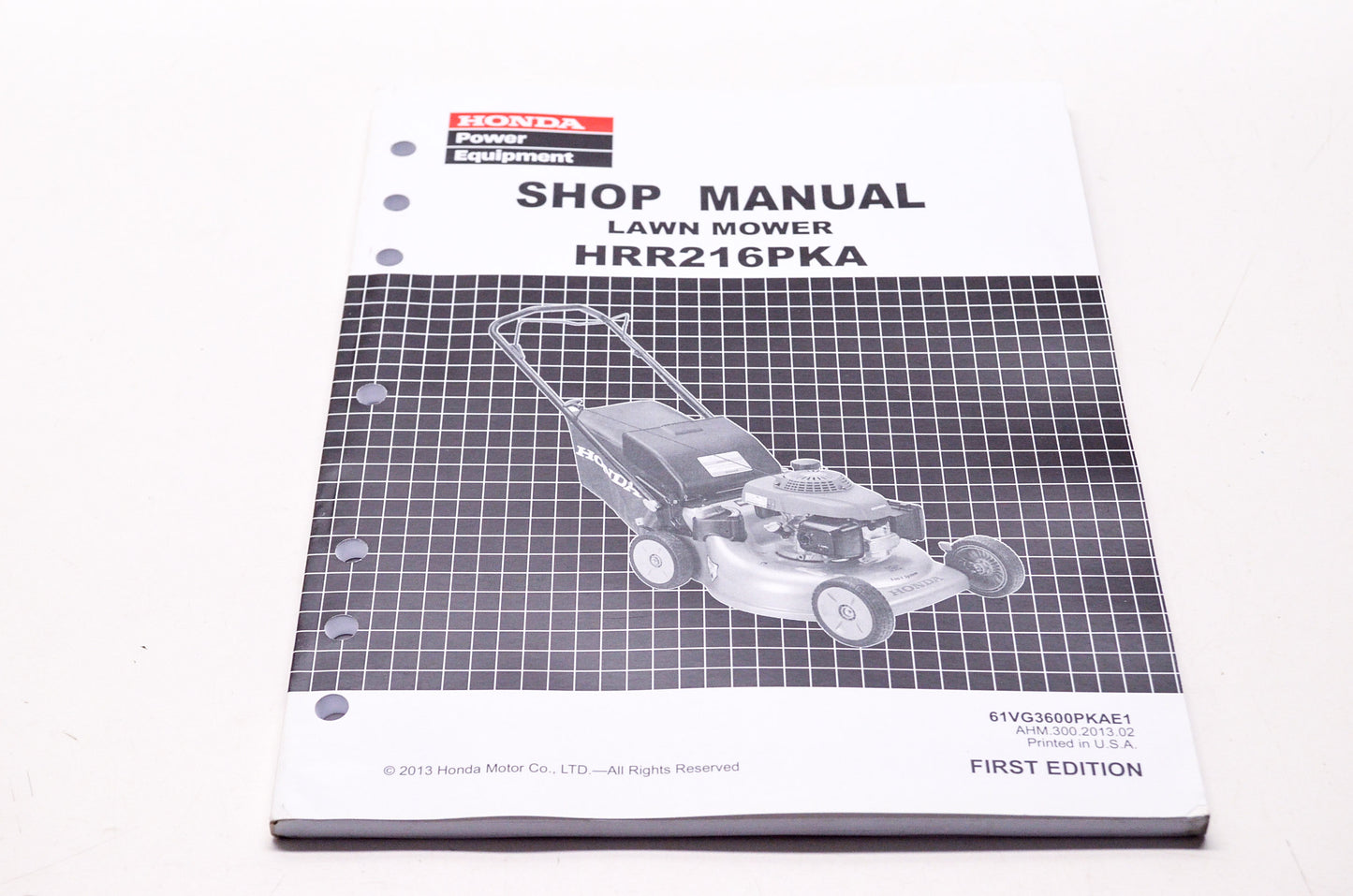 Honda Shop Service Repair Manual Lawn Mower HRR216PKA 1st Edition