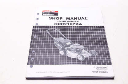 Honda Shop Service Repair Manual Lawn Mower HRR216PKA 1st Edition