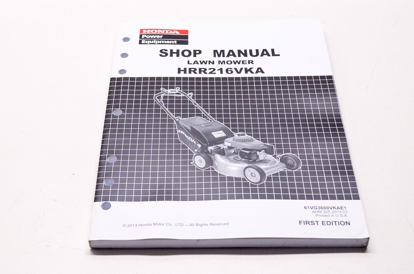 Honda Shop Service Repair Manual Lawn Mower HRR216VKA 1st Edition