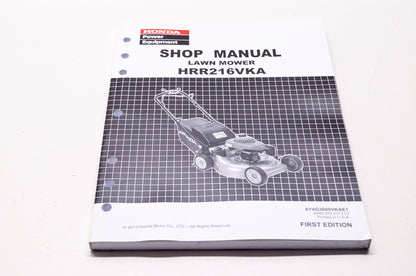 Honda Shop Service Repair Manual Lawn Mower HRR216VKA 1st Edition