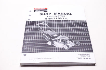 Honda Shop Service Repair Manual Lawn Mower HRR216VLA 1st Edition