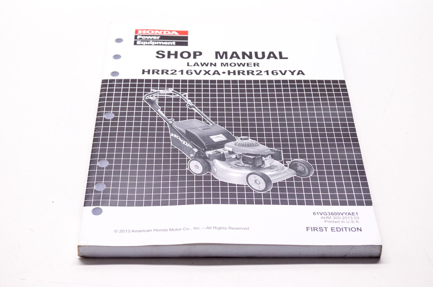 Honda Shop Service Repair Manual Lawn Mower HRR216VXA HRR216VYA 1st Edition