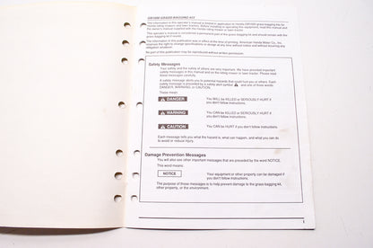 OEM Honda POP50835 (9210), 4155347 Operator's Manual Grass Bagging Kit Model