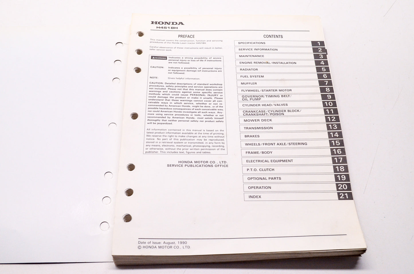 Honda Shop Service Repair Manual Lawn Tractor H4518H