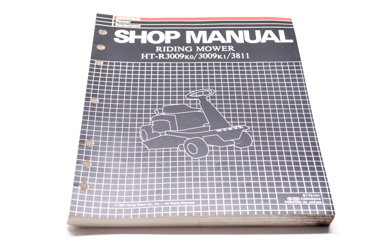 Honda Shop Service Repair Manual Riding Mower HT-R3009K0/3009K1/3811