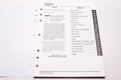 Honda Shop Service Repair Manual Riding Mower H 3011